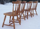 4st Köksstolar i furu. B185 