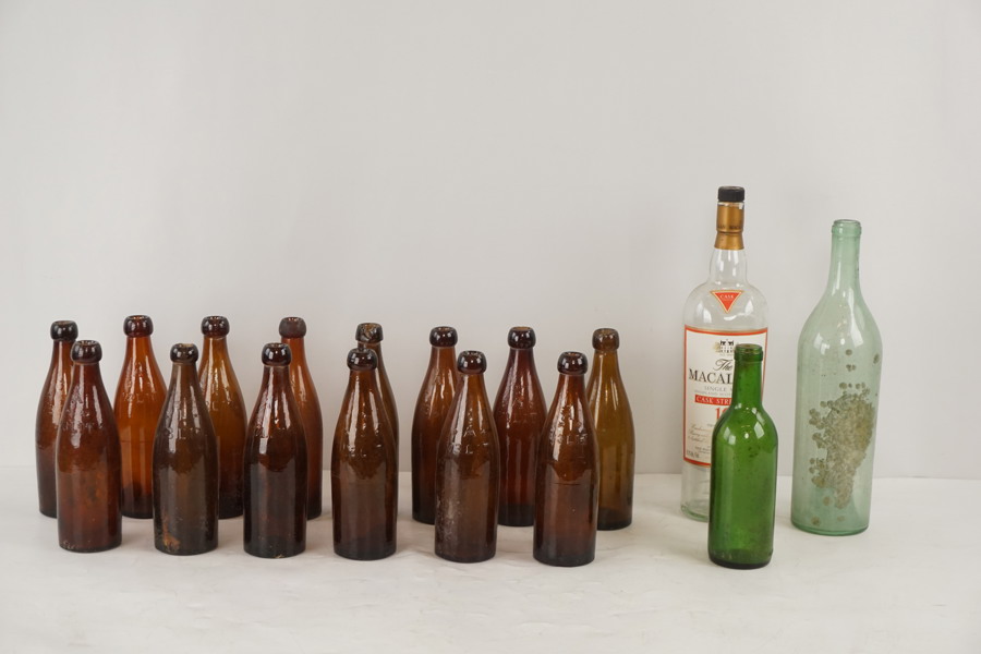 14st Äldre Ölflaskor Åanäs 1900 mm. BC200