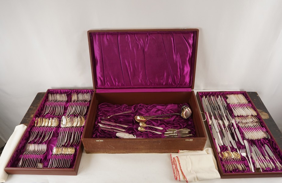 C.R.Carlström Nysilver bestick i schatull A115