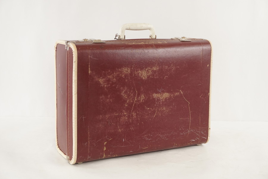 Garantie vintage resväska, röd. B267