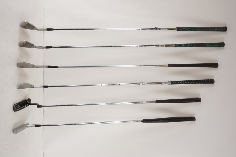 6st Vintage Golfklubbor JE Huebo mm. B280