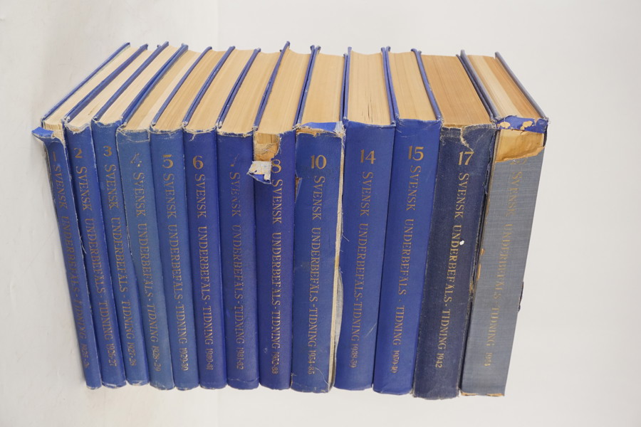 Svensk Underbefäls Tidning böcker. BC285/