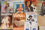 Virka tidningar, klädmönster mm. A100/