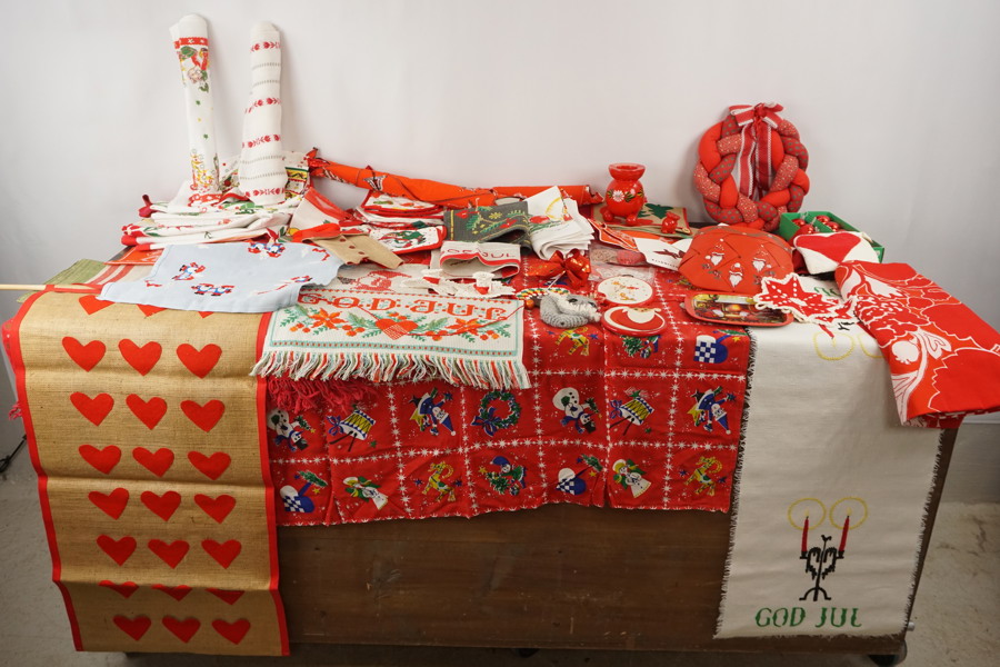 Juldukar och jultextilier mm. BC35