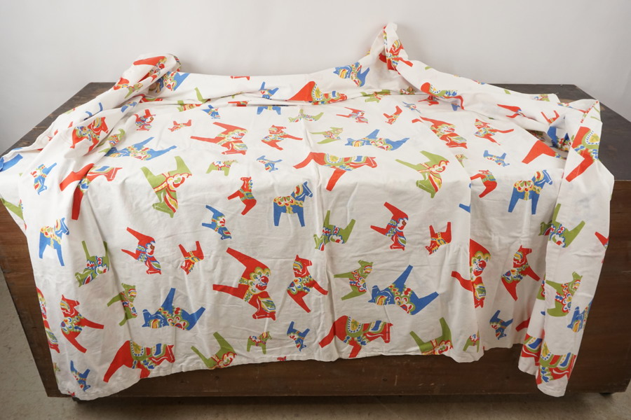 Tyg dalahäst 100% Bomull. A5