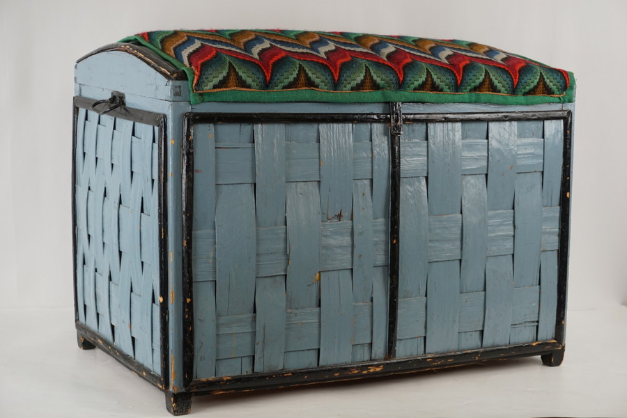 Spånkista allmoge blå. B87