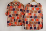 Vintage Blus och kjol röd svart. A28