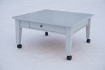 Soffbord på hjul med låda, grå B195