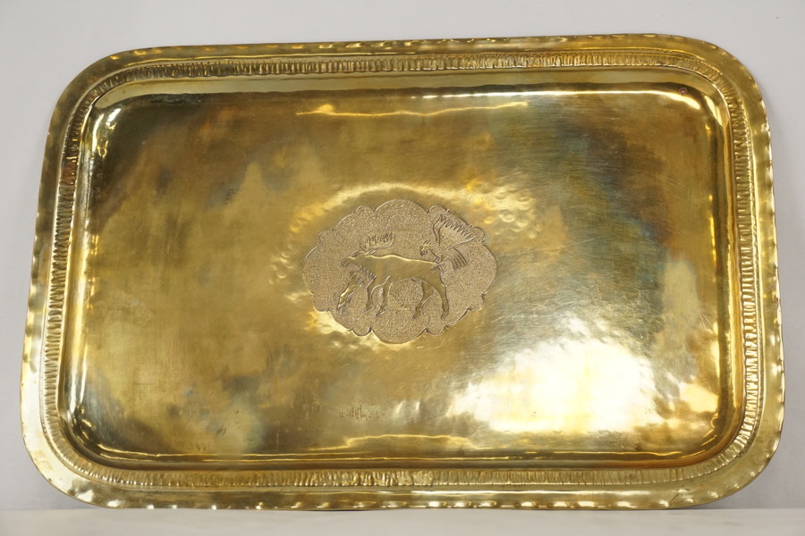 Jämtslöjd bricka i mässing. A31 