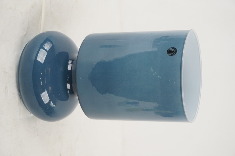 Handmade Glasbordslampa blå. G1