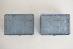 2st Vintage Glasskrin blå. G26