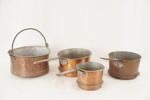 Äldre Kopparkastruller. D13  