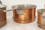 Äldre Kopparkastruller. D13  