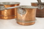 Äldre Kopparkastruller. D13  