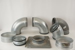 Rör böjar för ventilationskanaler. B214