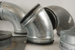 Rör böjar för ventilationskanaler. B214