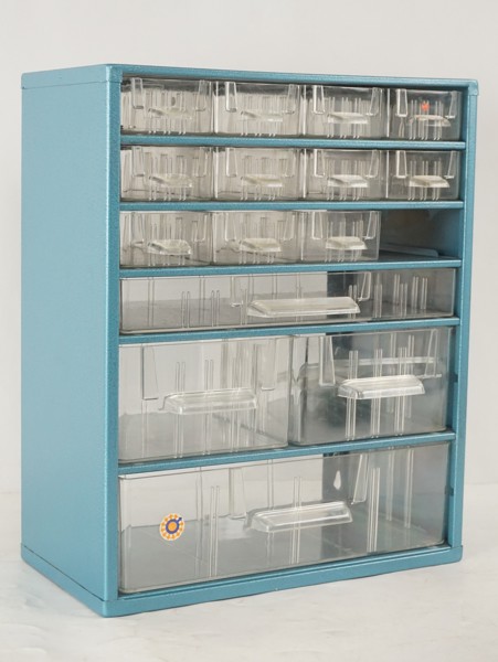 Sortimentskåp blå. M19