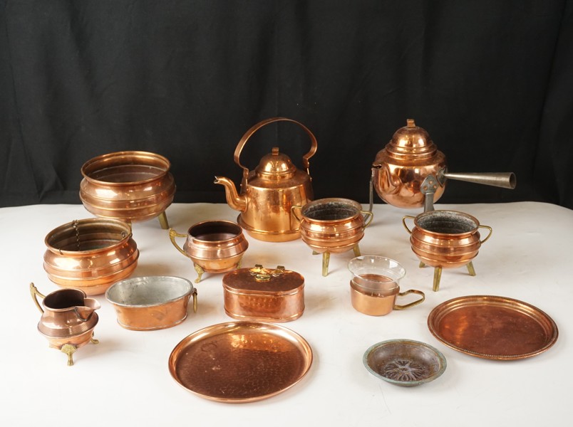 kopparföremål, kanna, hink mm. BC228