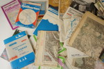 Olika resekartor, Burda tidningar mm. BC329
