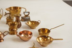Miniatyr skålar, kannor i mässing mm. A245