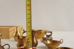 Miniatyr skålar, kannor i mässing mm. A245