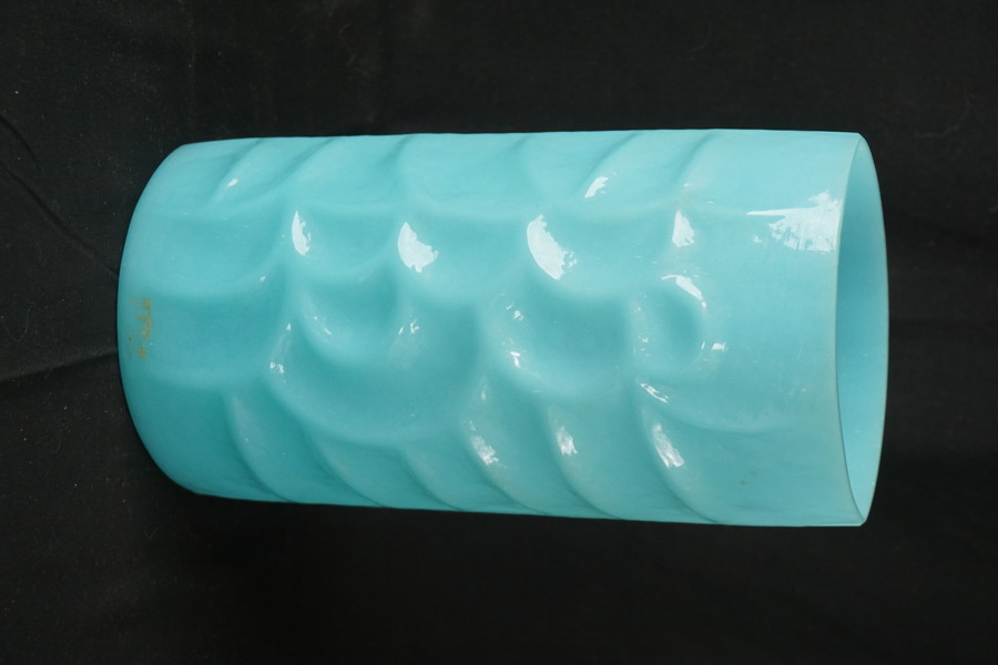 Vintage Vas i glas turkos. G77