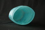 Vintage Vas i glas turkos. G77