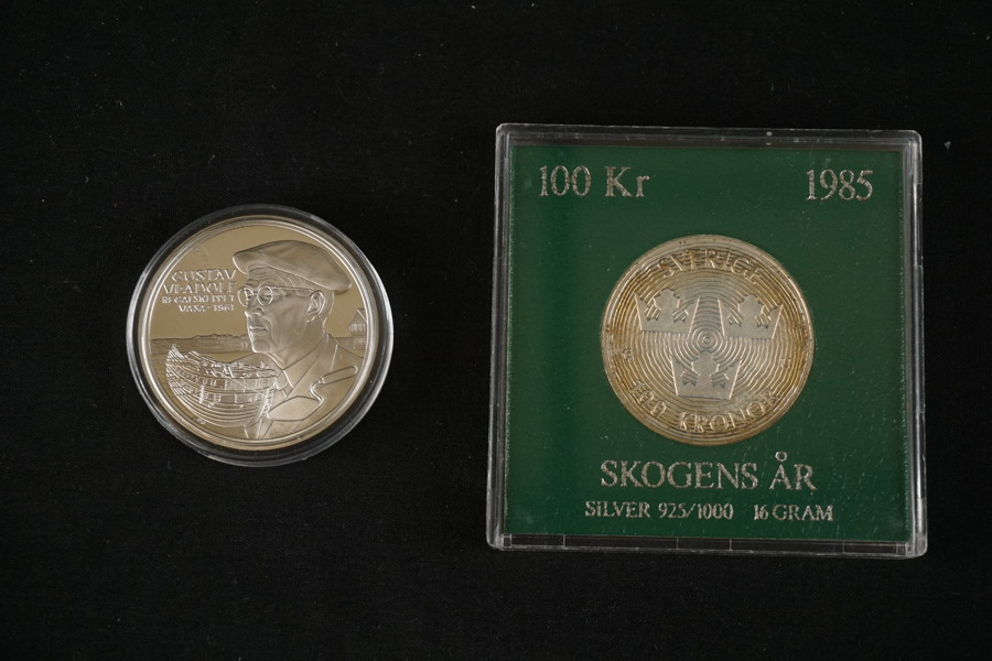 2st Svenska silvermynt 43g. A275