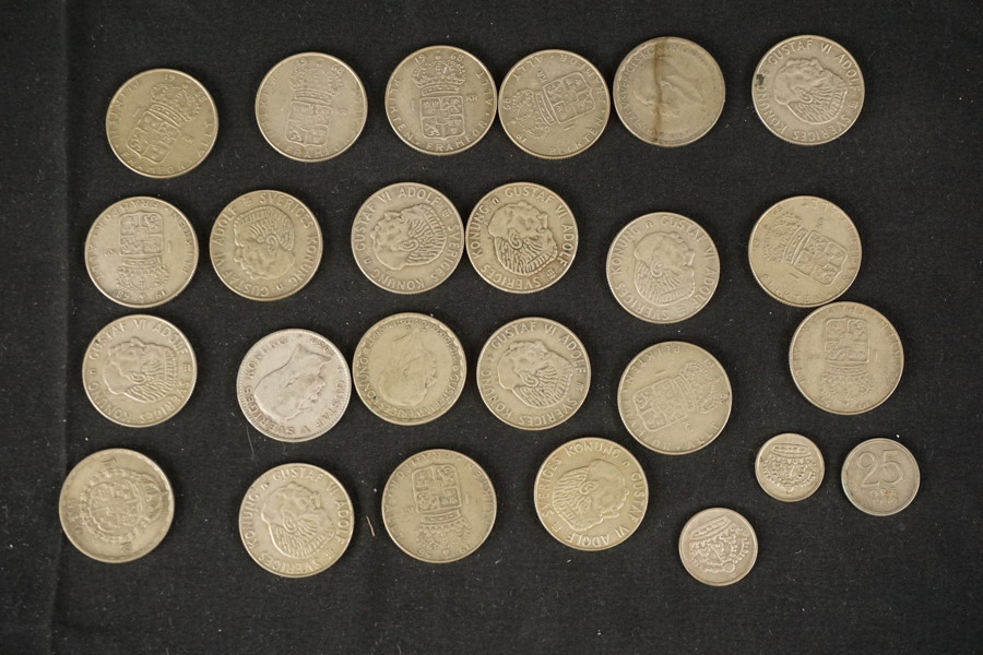 Silvermynt 1kr Gustav Adolf Sverige Konung mm 160g. A278