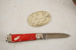 Nysilver sked, vintage barnskor mm. A287