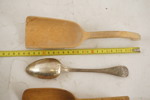 Nysilver sked, vintage barnskor mm. A287