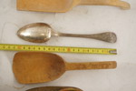Nysilver sked, vintage barnskor mm. A287