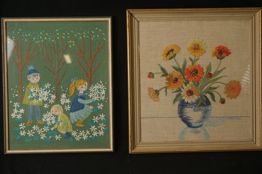 2st Broderade tavlor. M34 