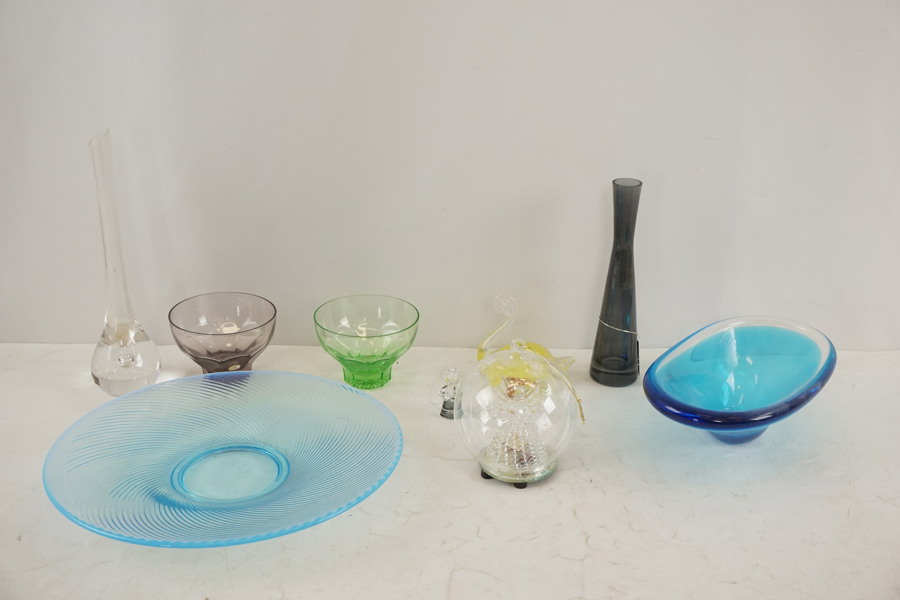 Åfors skål Turkost, Glimma desertglas mm. G101