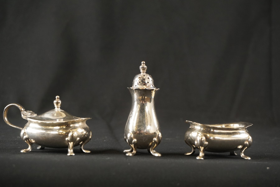 Silverpläterat salt, peppar mm. A336