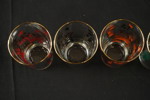 6st Vintage glas, blommotiv. G124