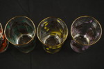 6st Vintage glas, blommotiv. G124
