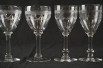 8st Kosta Vintage spritsglas graverad. G125