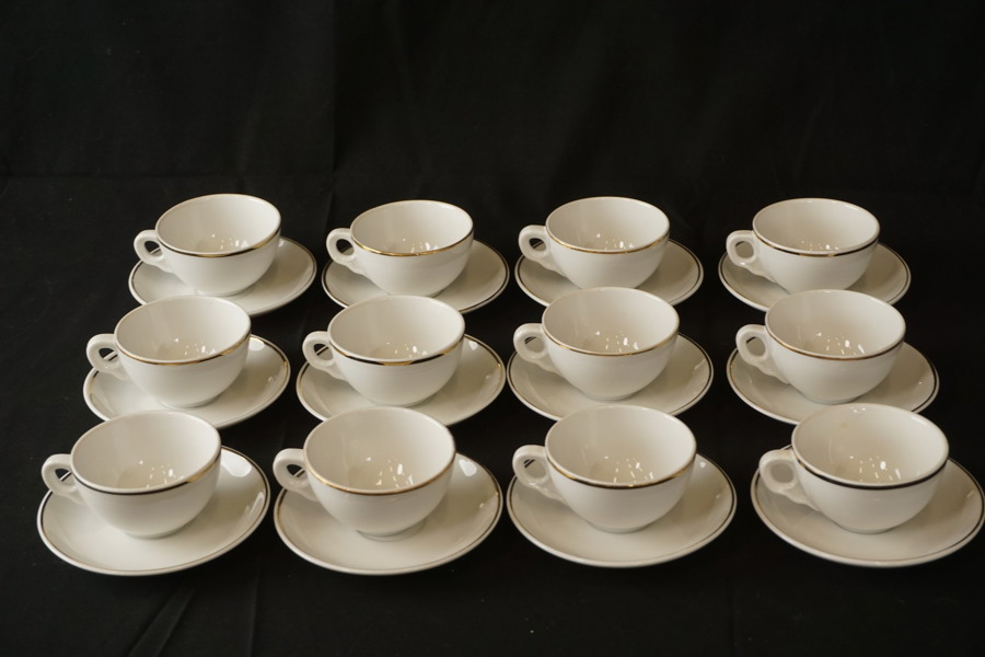 12st Rörstrand Sverige tekoppar med fat. G129