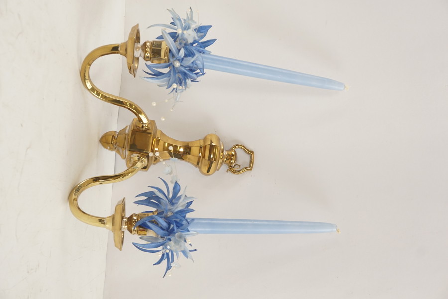 Vägljusstake i mässing. C65