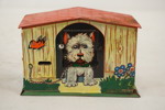 Vintage Plåtleksak Hundkoja. A362