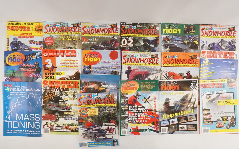 Snowmobile, Skoter tidningar mm. A235