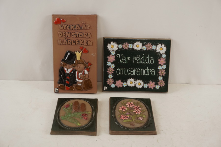 4st JIE Sweden Keramik Tavlor. G93