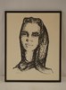 Ecke Zander, Litografi, kvinna med slöja. M31