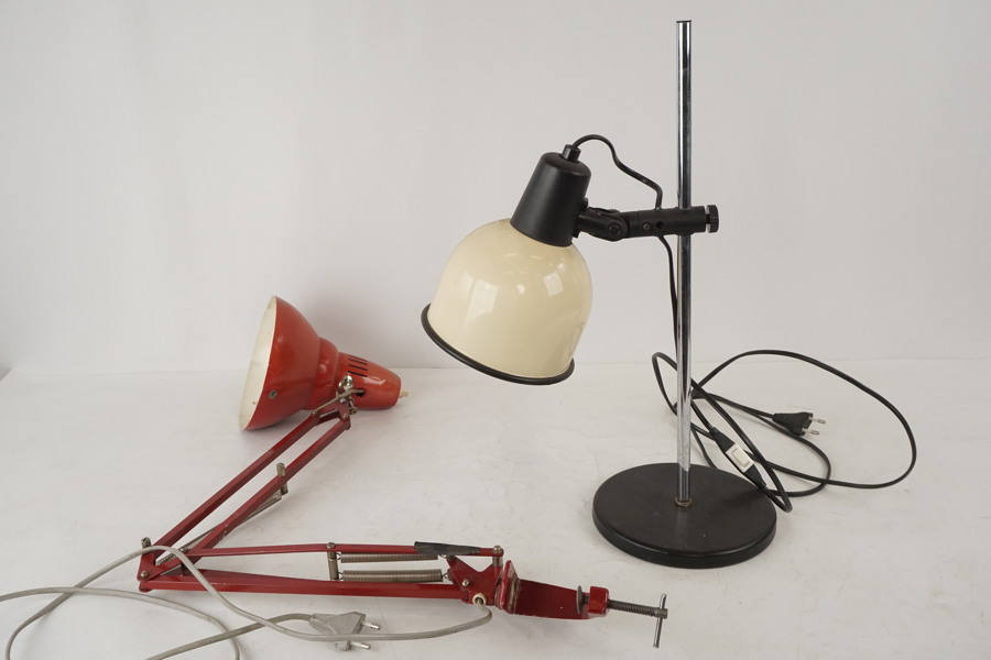 Vintage bords & arbetslampa. BC183