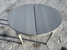 Vitmålat bord ovalt B486