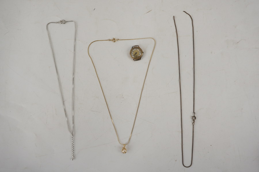 Vintage dam armbandsur, halsband mm. A372