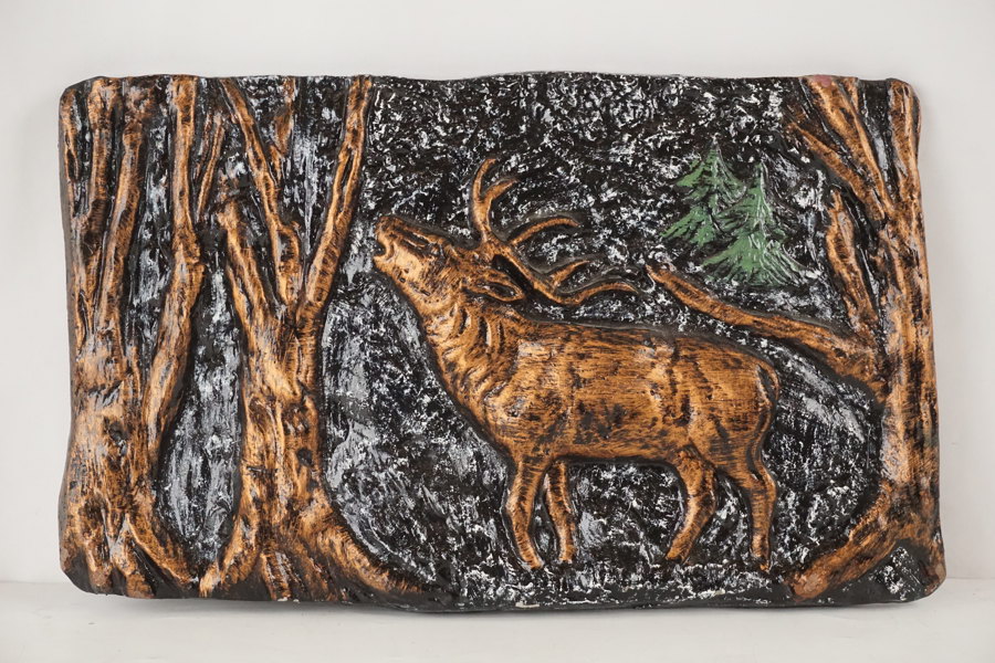 Gösta Backström Gipsrelief hjort. G31/