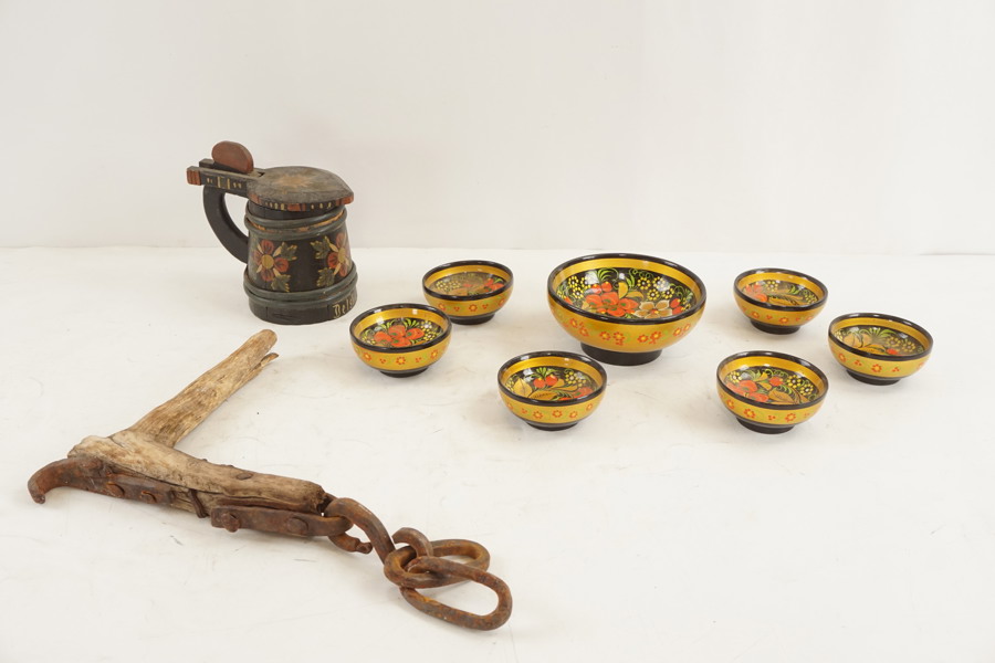 Ryska skålar, allmoge stånka mm. A328/