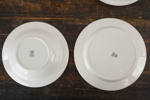 10st Gustavsberg Benporslin, tallrikar, vit. G2